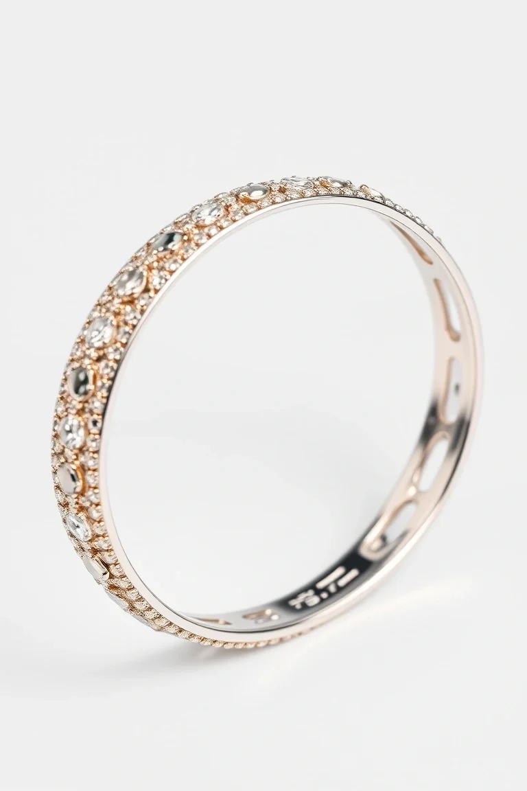 Sterling Silver Fancy Bangle