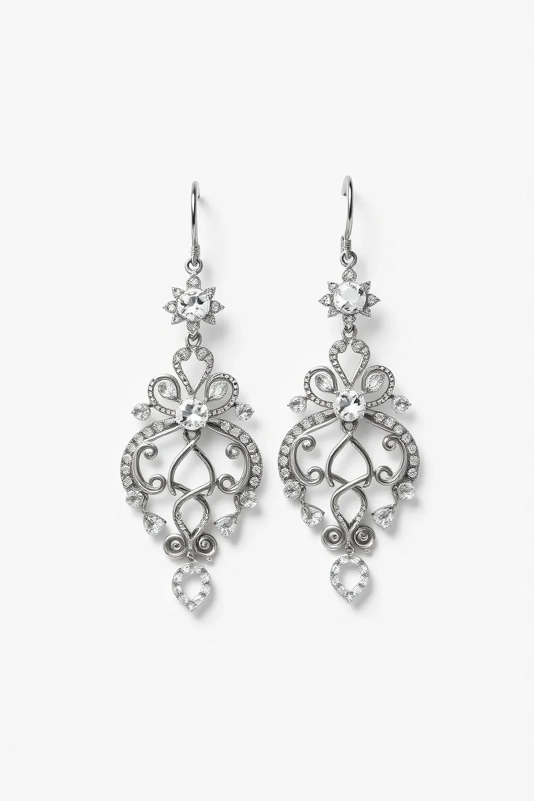 Sterling Silver Fancy Earrings