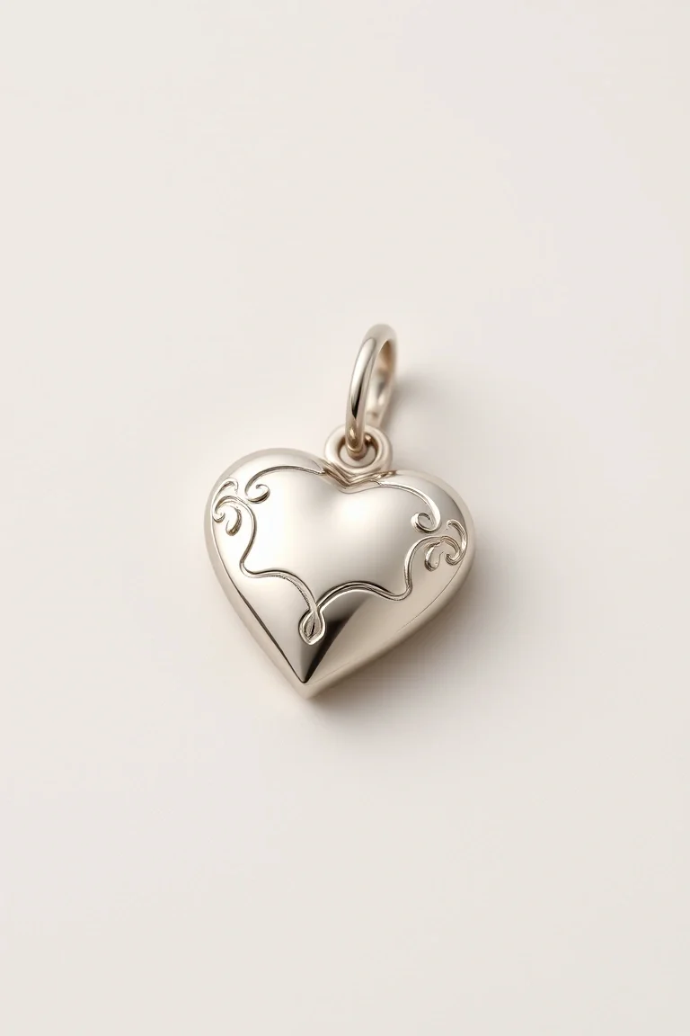 Sterling Silver Fancy Heart