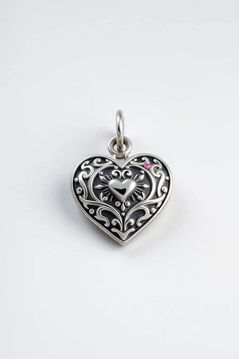 Sterling Silver Fancy Heart