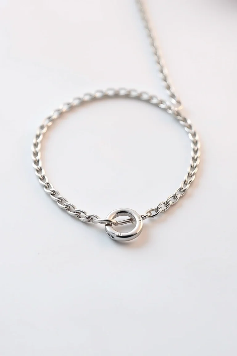 Sterling Silver Figaro Chain 22 In.