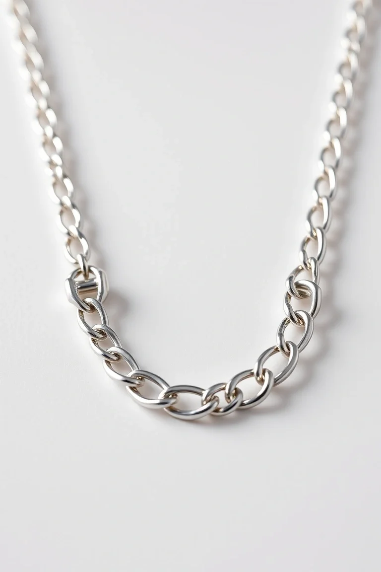 Sterling Silver Figaro Chain 22 In.