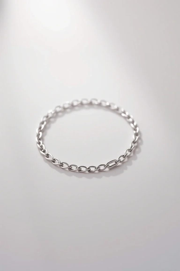 Sterling Silver Figaro Chain 24 In.