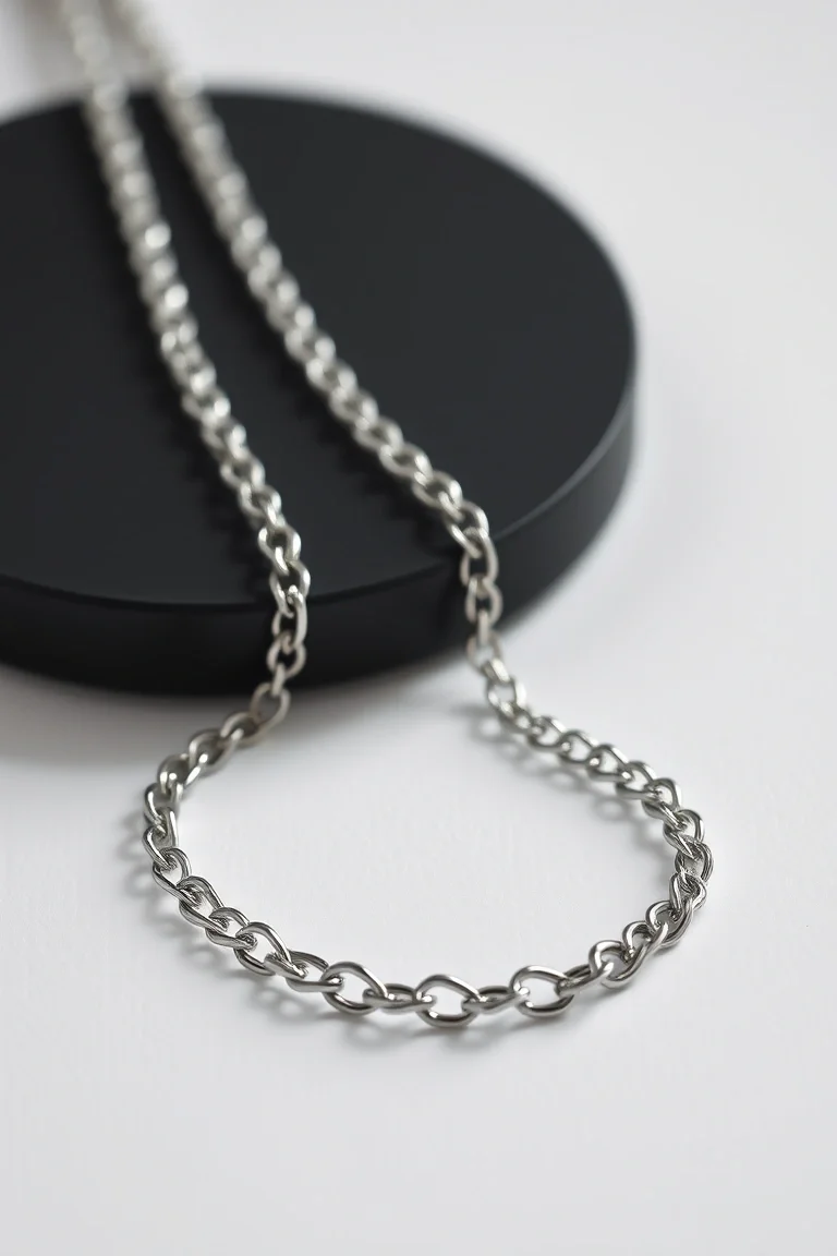 Sterling Silver Figaro Chain 7 In.