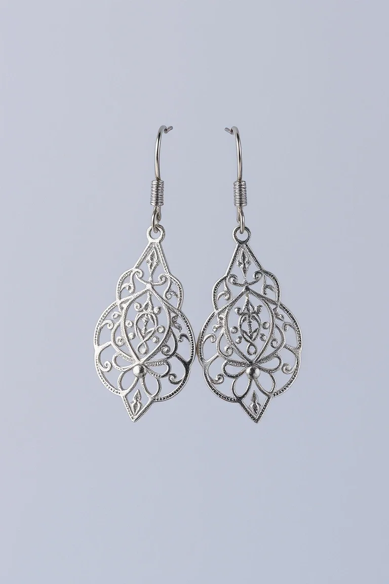 Sterling Silver Filigree Earrings