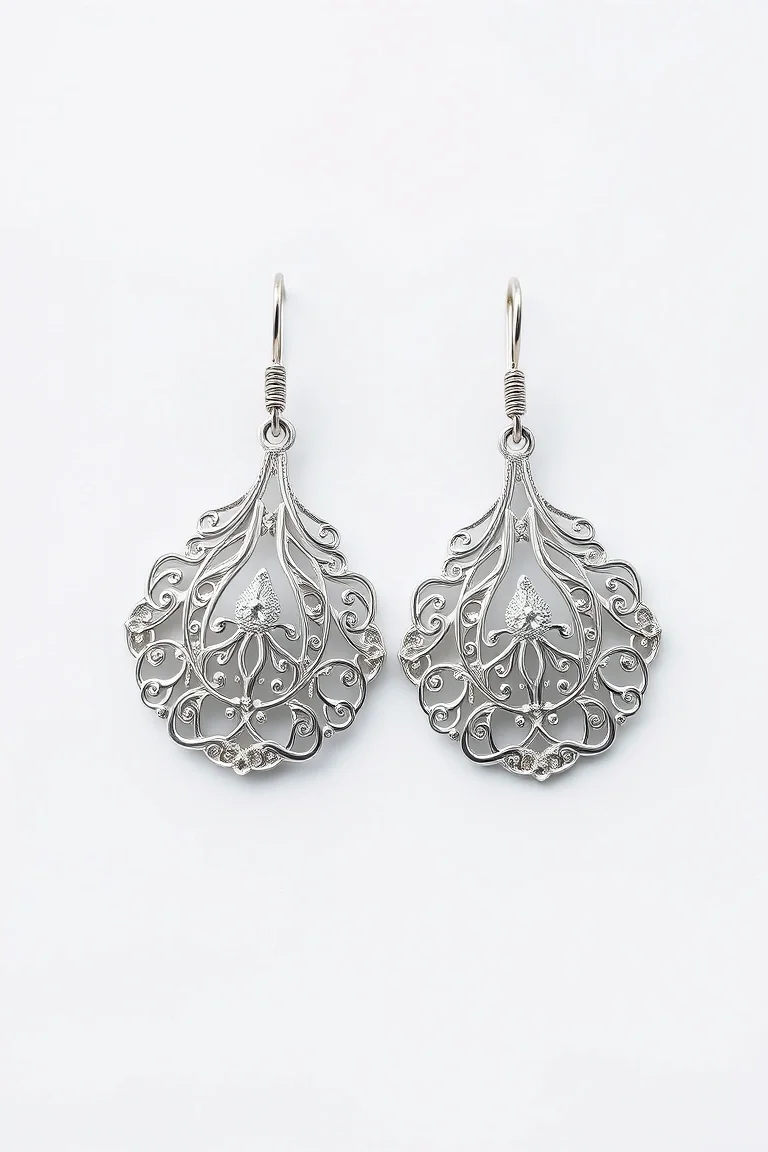 Sterling Silver Filigree Earrings