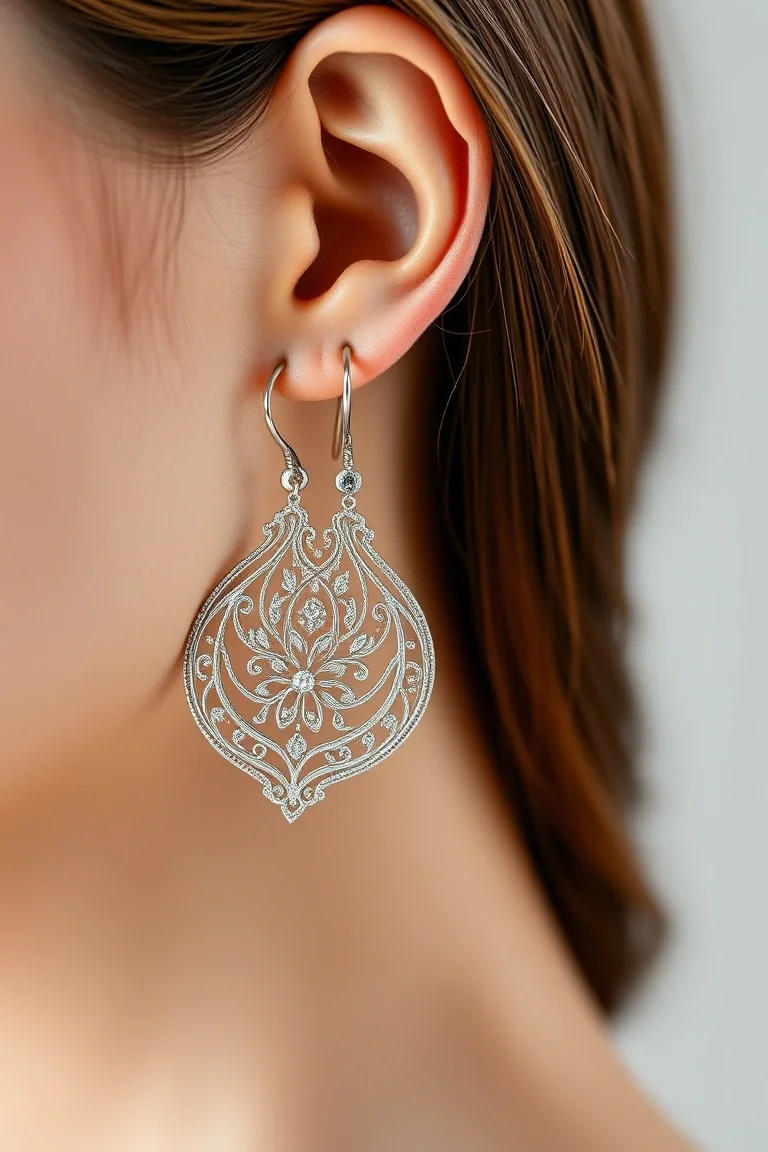 Sterling Silver Filigree Earrings