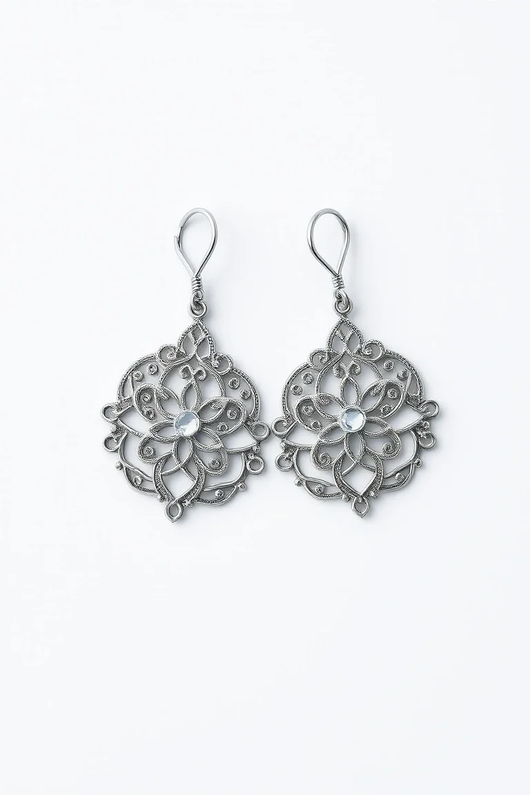 Sterling Silver Filigree Earrings