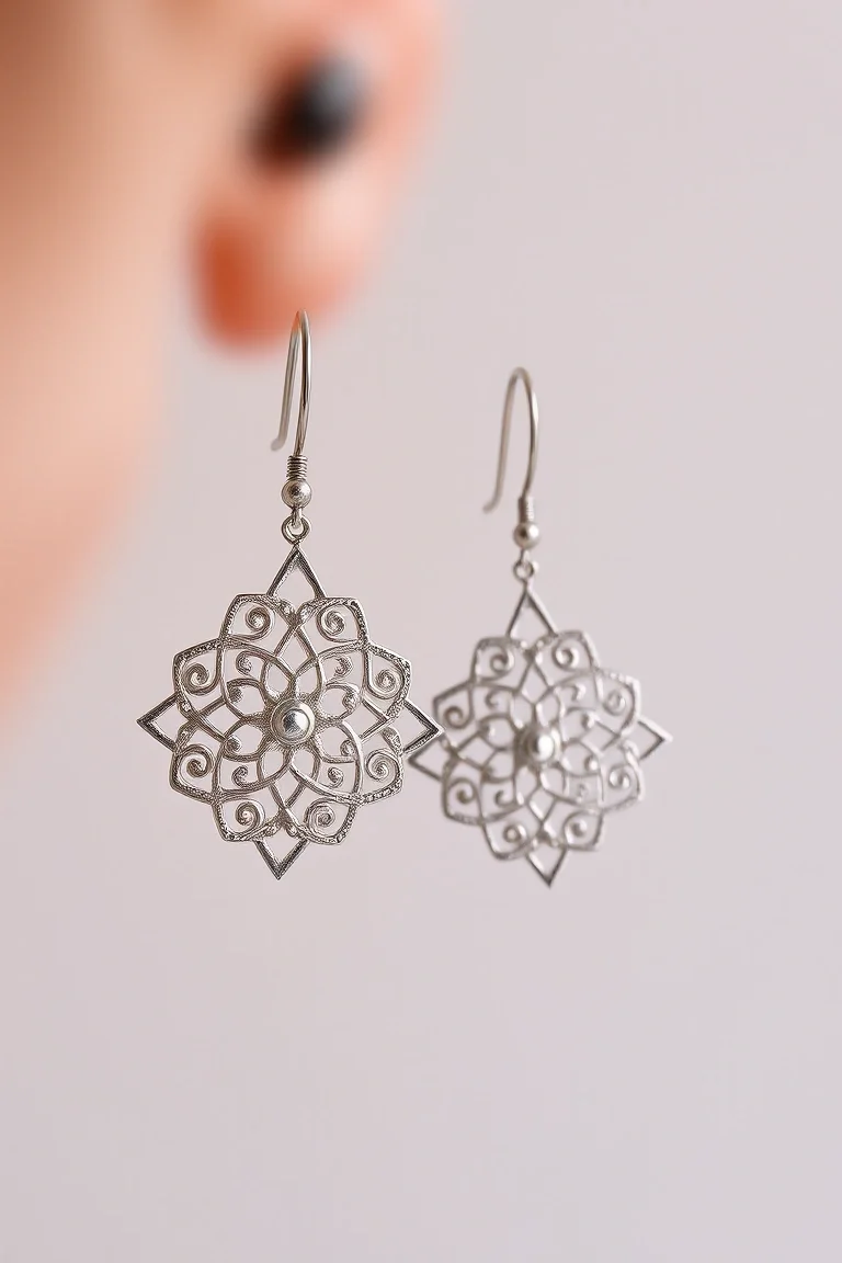 Sterling Silver Filigree Earrings