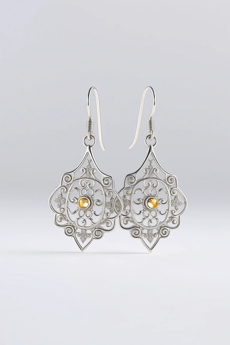 Sterling Silver Filigree Earrings