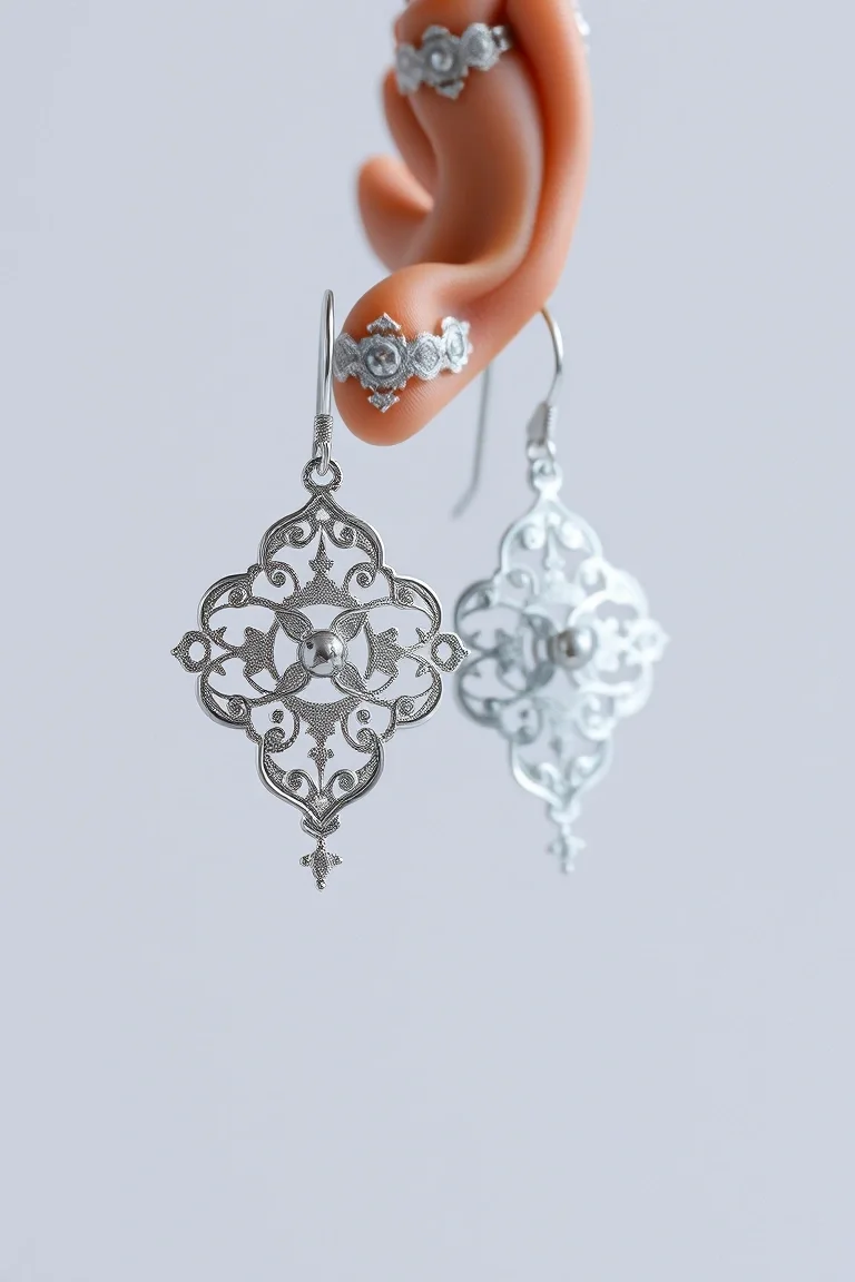 Sterling Silver Filigree Earrings