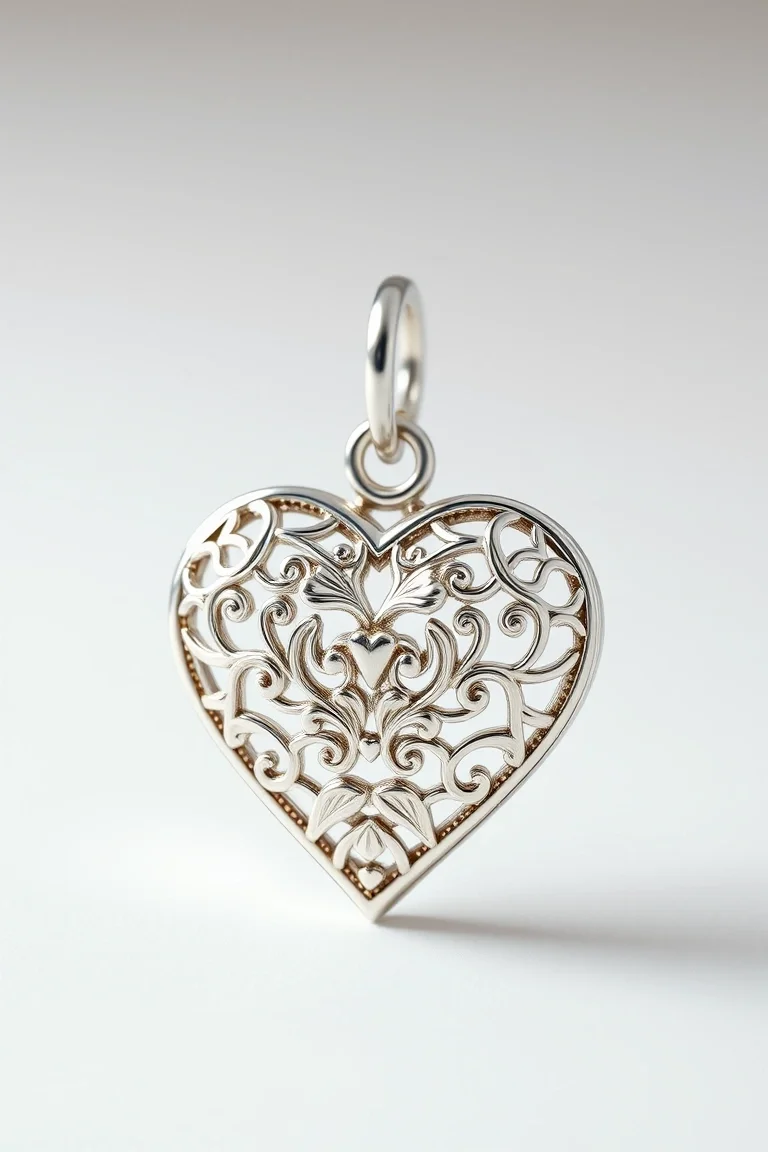 Sterling Silver Filigree Heart