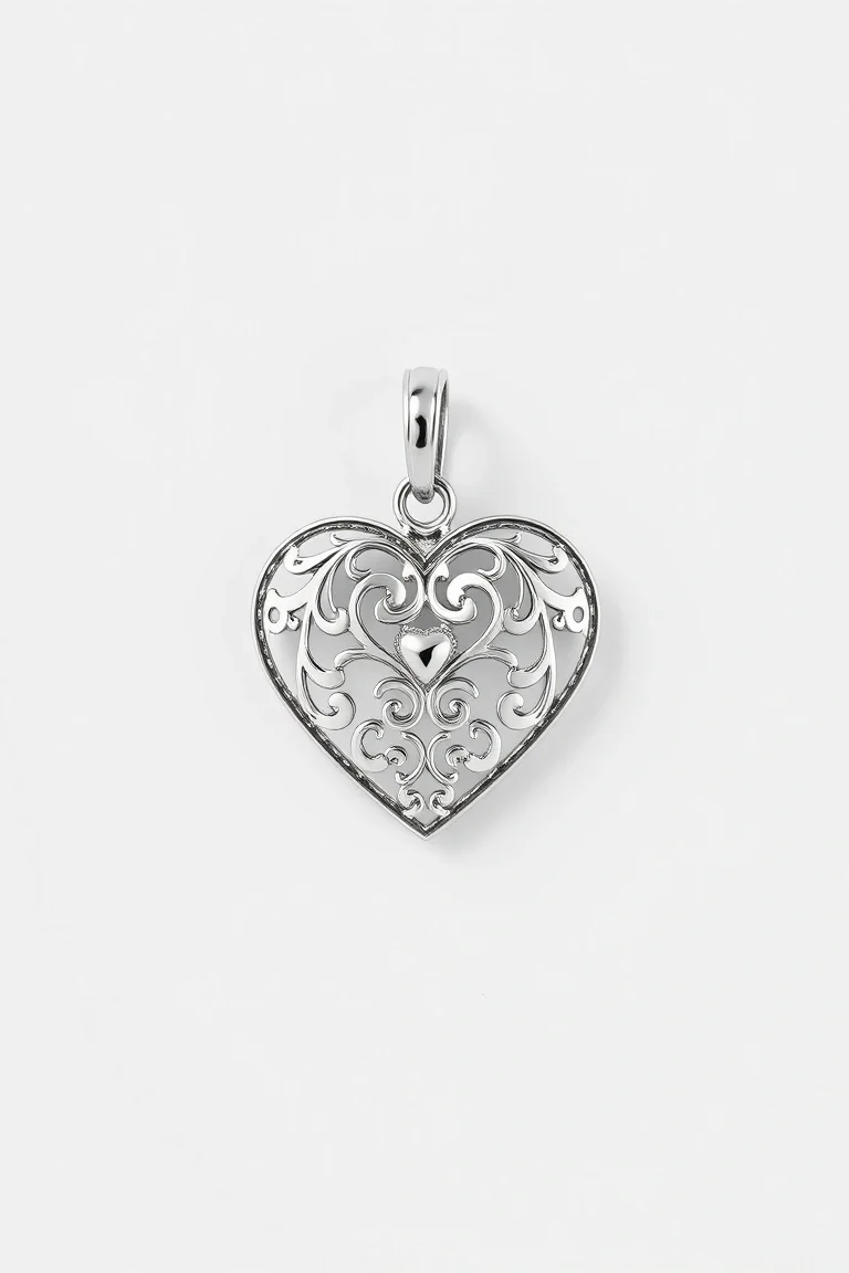 Sterling Silver Filigree Heart