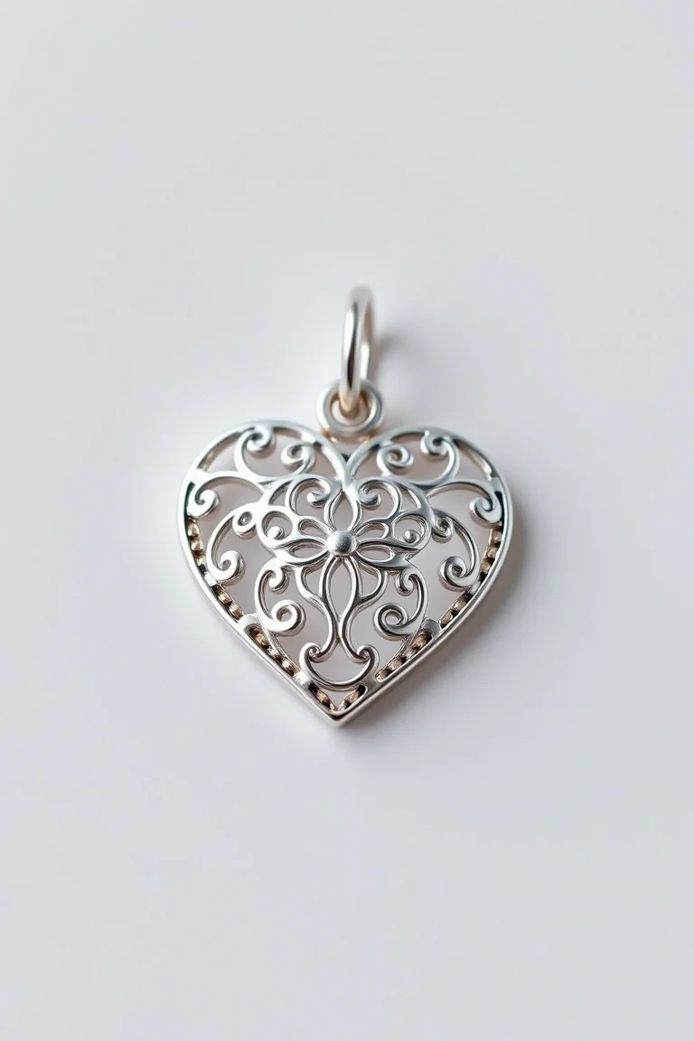 Sterling Silver Filigree Heart