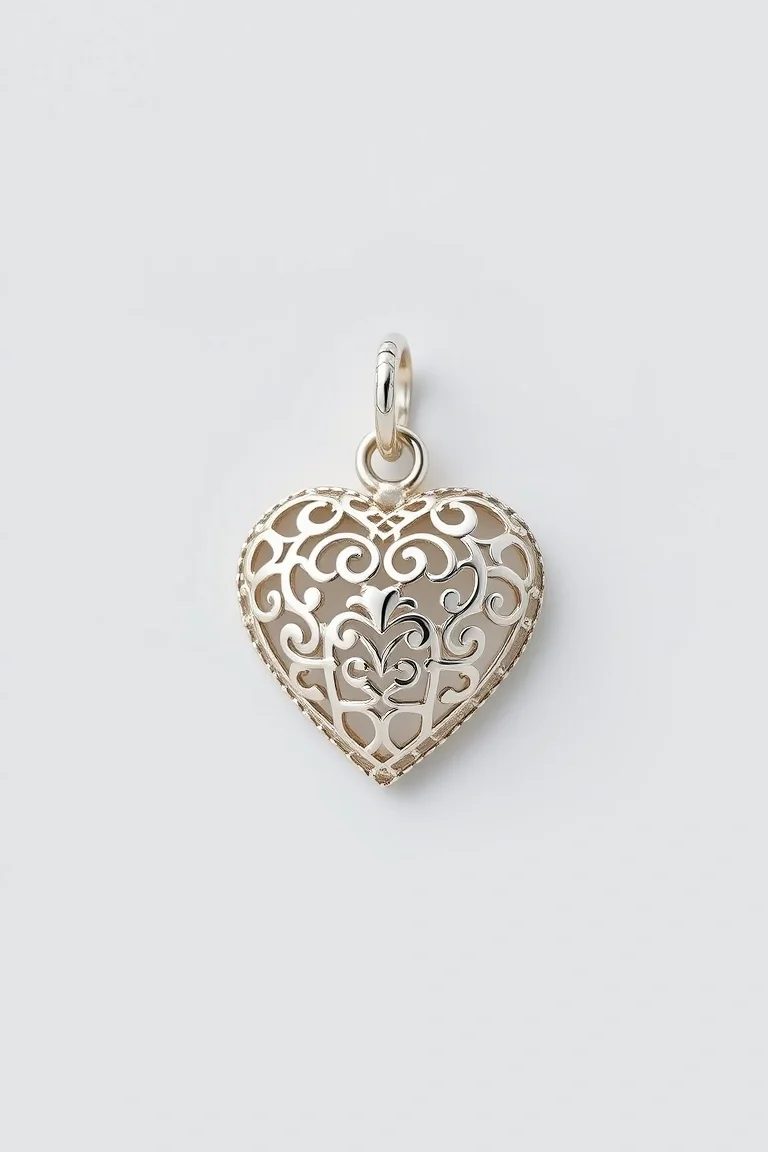 Sterling Silver Filigree Heart