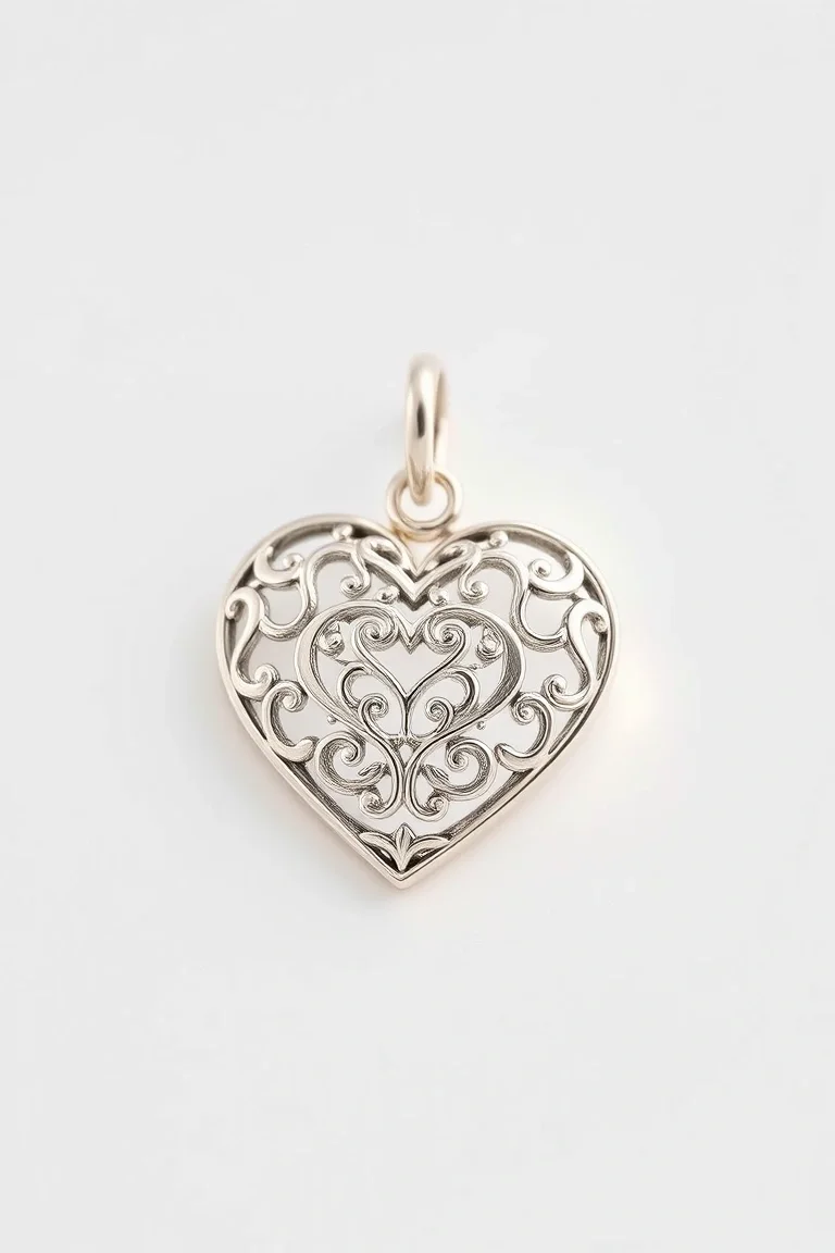 Sterling Silver Filigree Heart