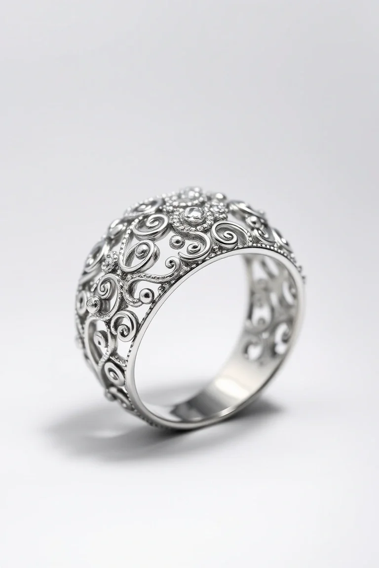 Sterling Silver Filigree Ring