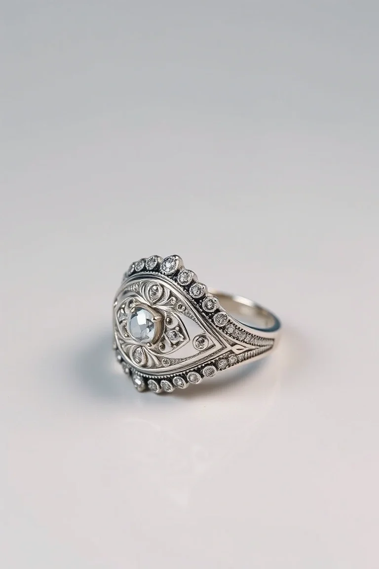 Sterling Silver Filigree Ring/Size 7