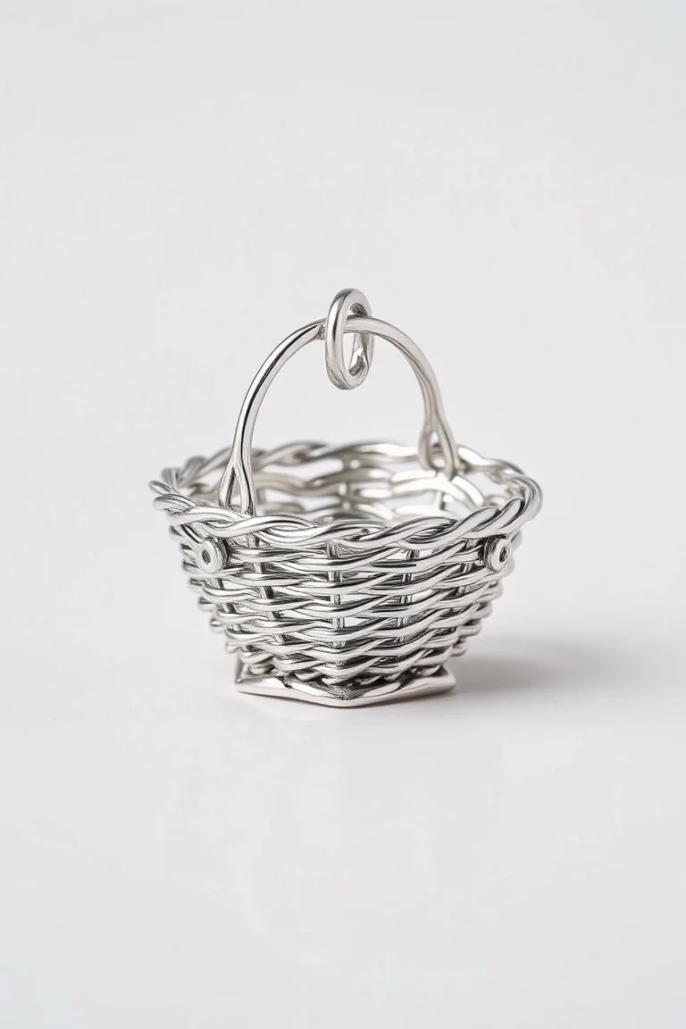 Sterling Silver Fishing Basket