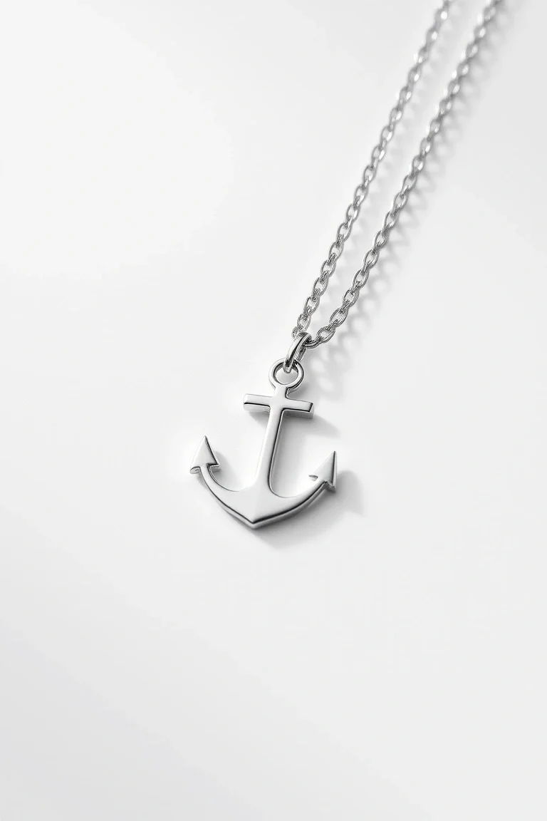 Sterling Silver Flat Anchor Chain 8 In.