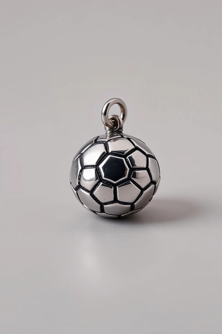 Sterling Silver Football Antiqued