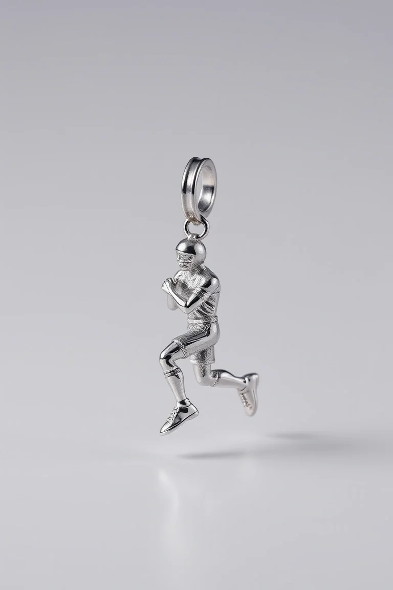 Sterling Silver Football Player