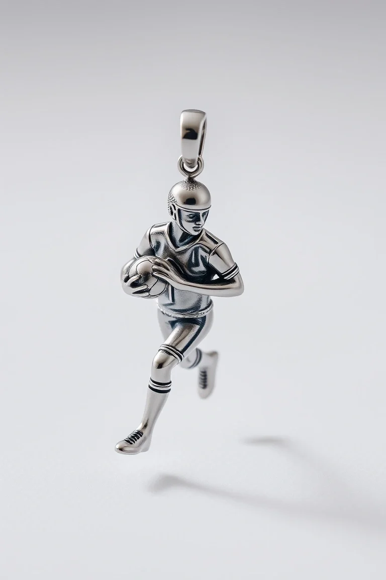 Sterling Silver Football Player