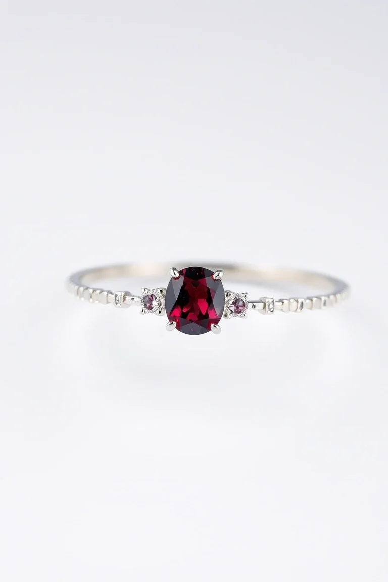 Sterling Silver Garnet Bracelet