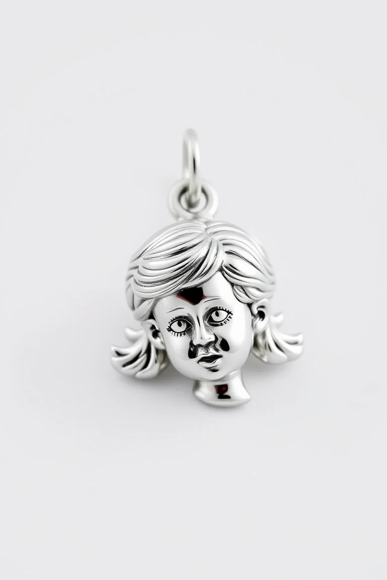 Sterling Silver Girl Head