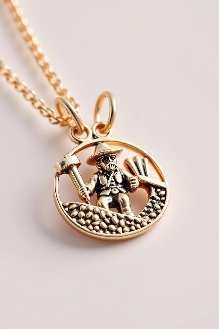 Sterling Silver Gold Miner