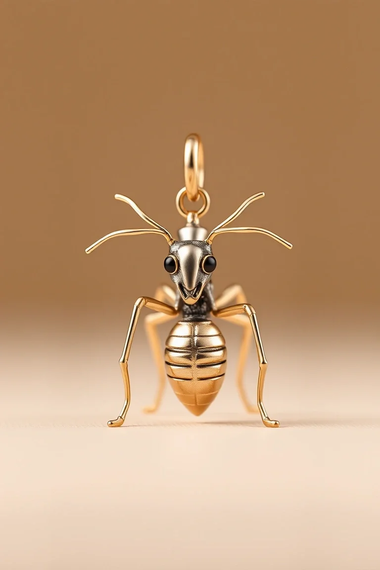 Sterling Silver Golden Retreiver Ant