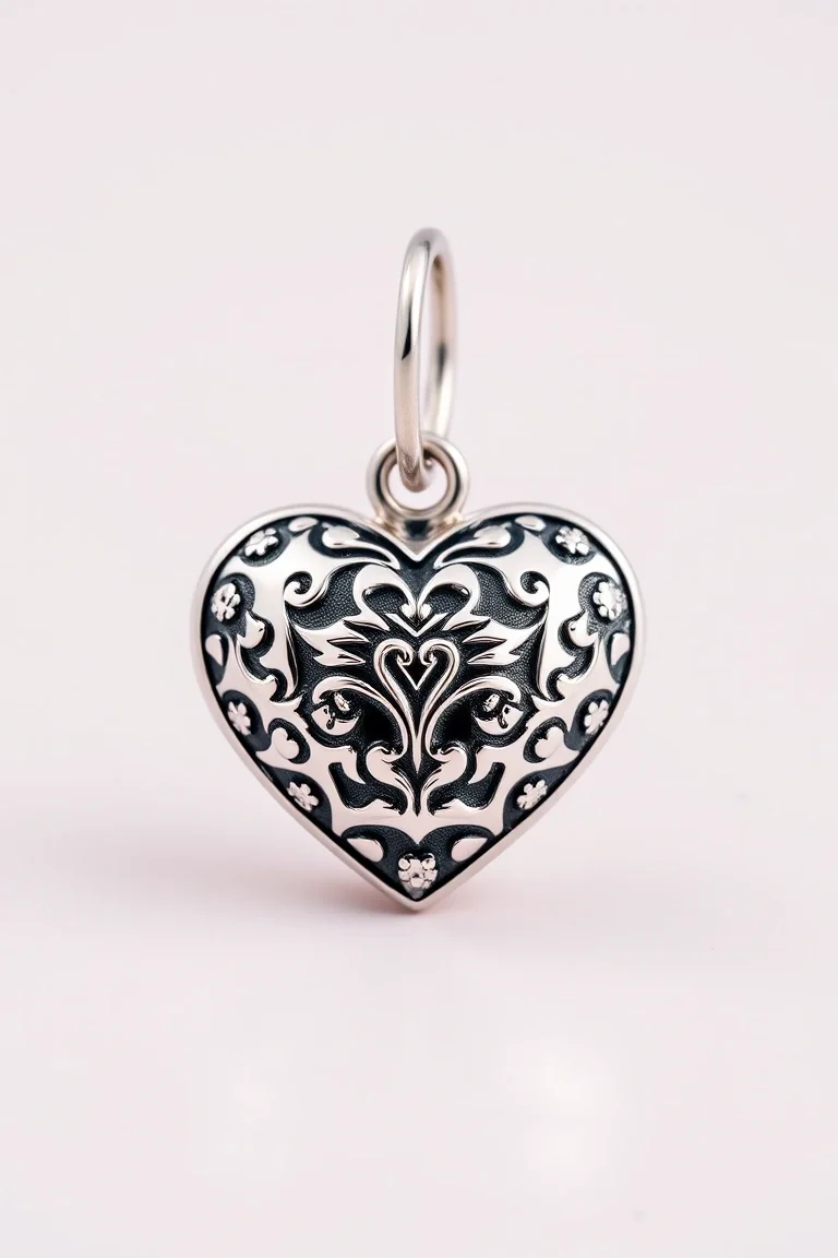 Sterling Silver Heart Charmholder