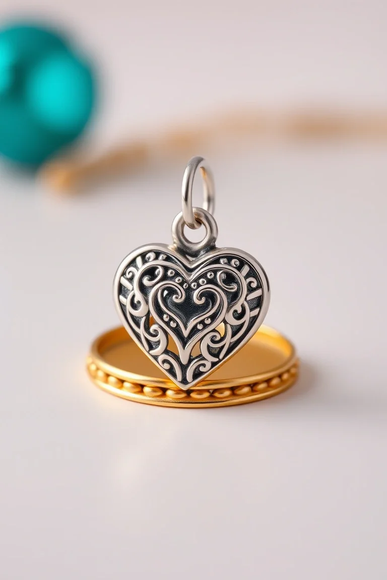 Sterling Silver Heart Charmholder