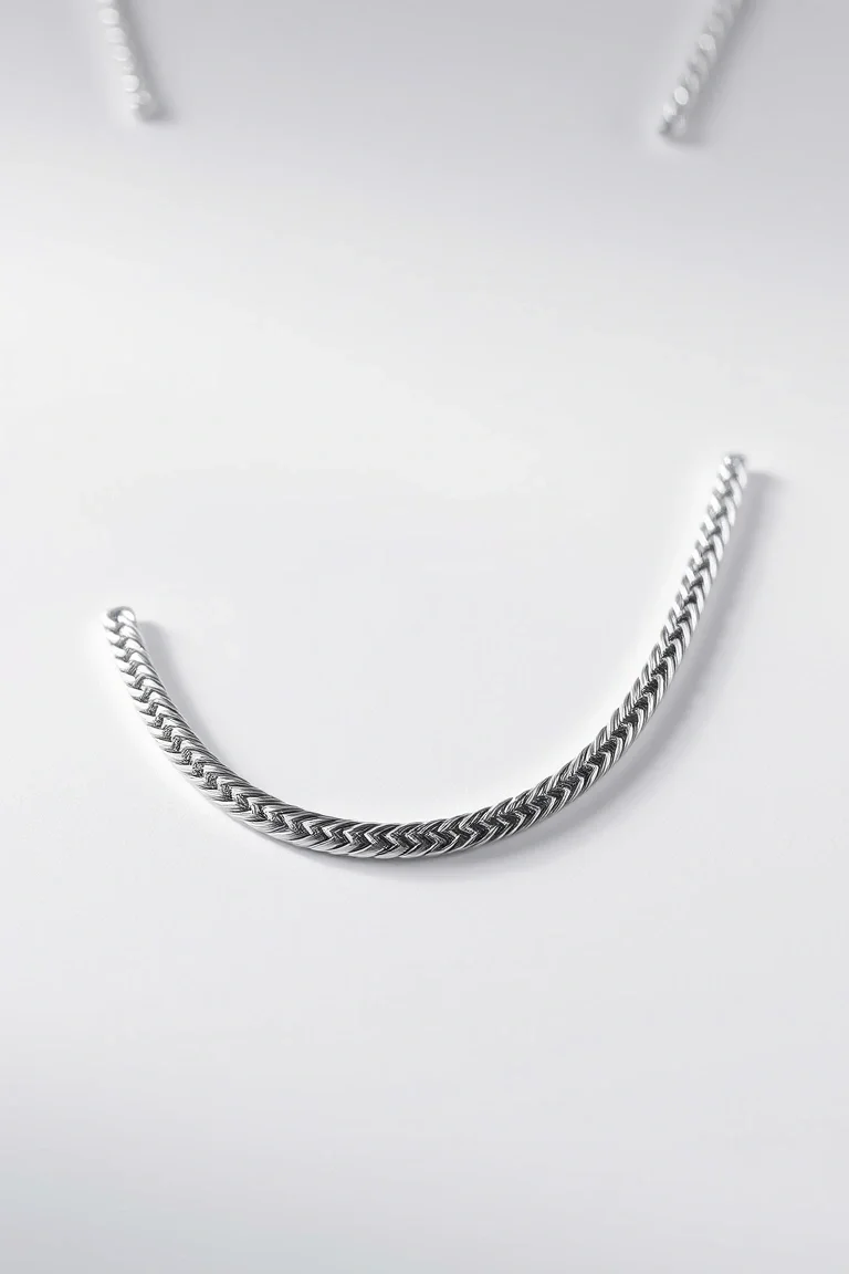 Sterling Silver Herringbone Chain 16 In.