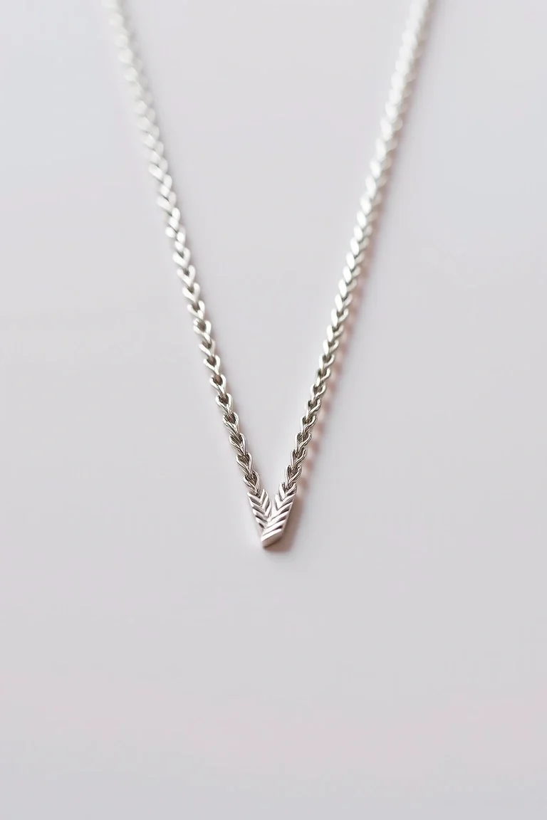 Sterling Silver Herringbone Chain 16 In.