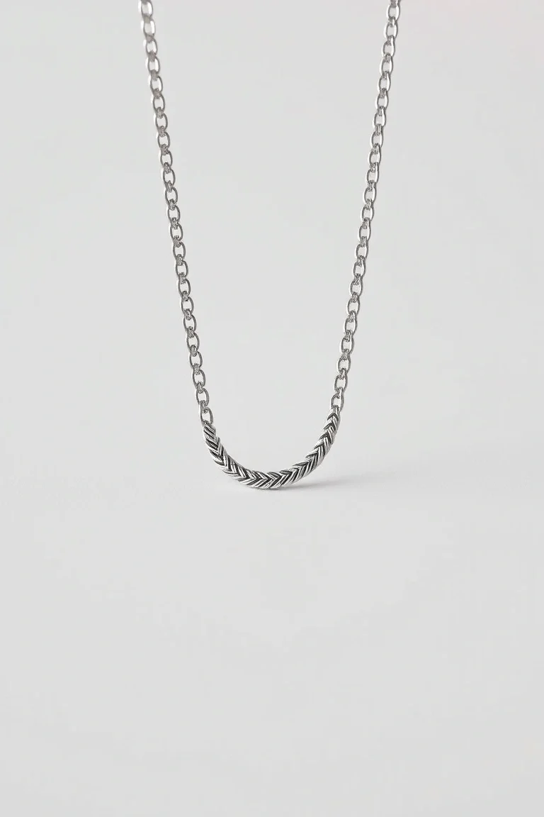 Sterling Silver Herringbone Chain 18 In.