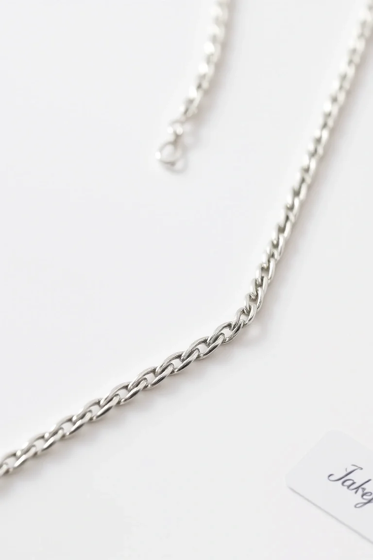 Sterling Silver Herringbone Chain 7 In.