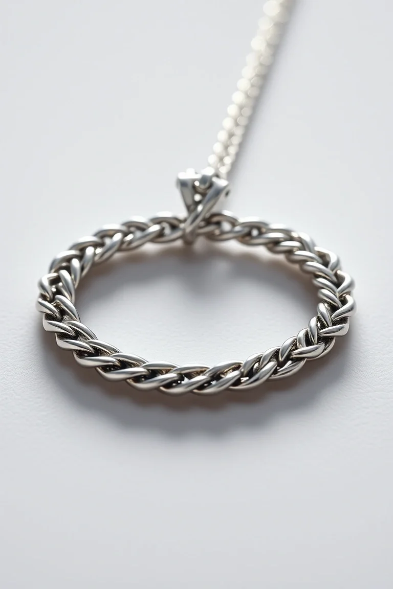 Sterling Silver Herringbone Chain 8 In.