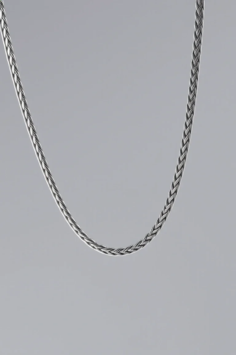 Sterling Silver Herringbone Chain 8 In.