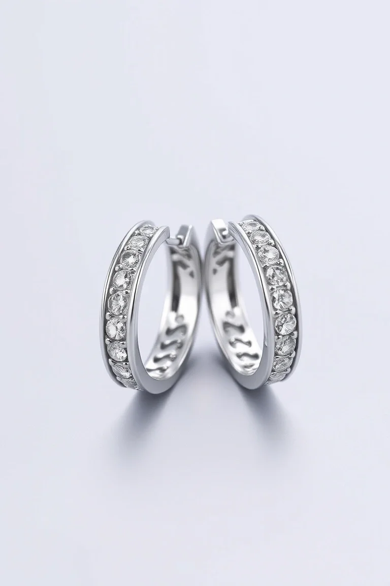 Sterling Silver Hinged Earring Huggies