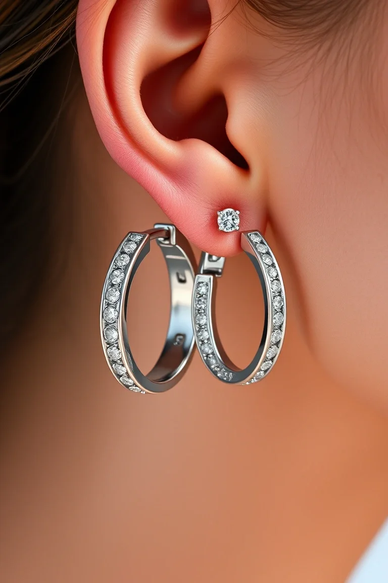 Sterling Silver Hinged Earring Huggies