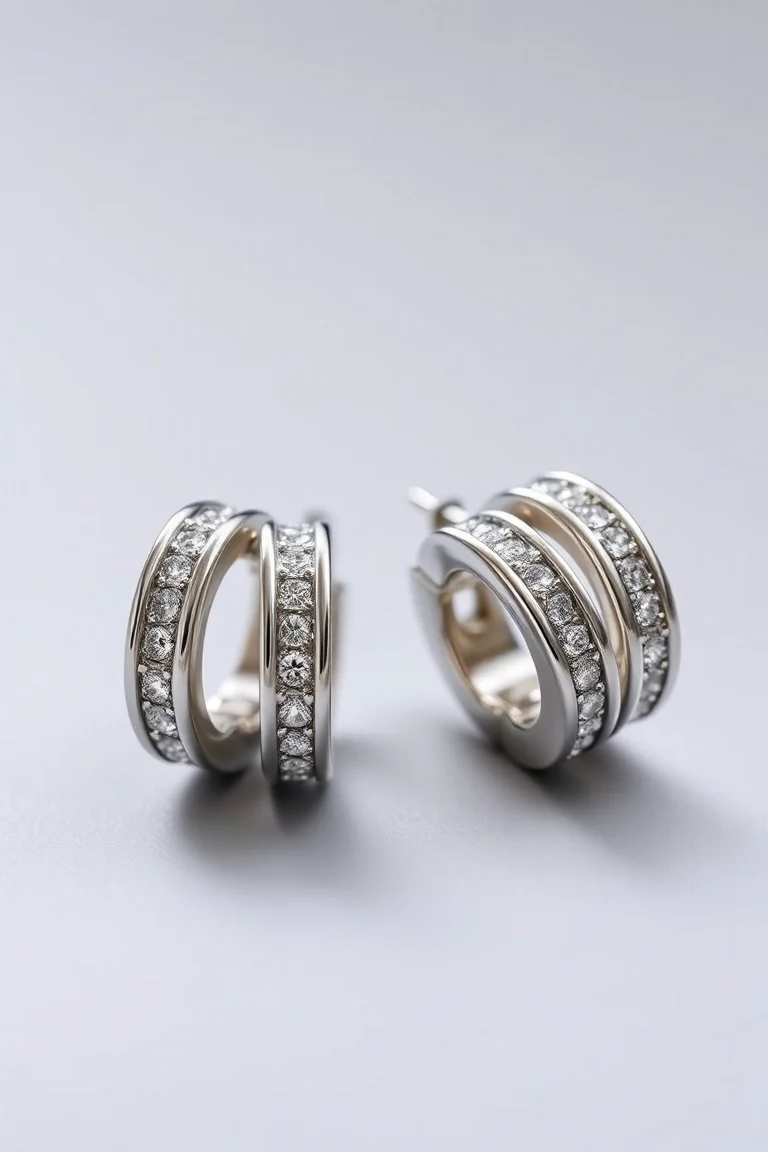 Sterling Silver Hinged Earring Huggies