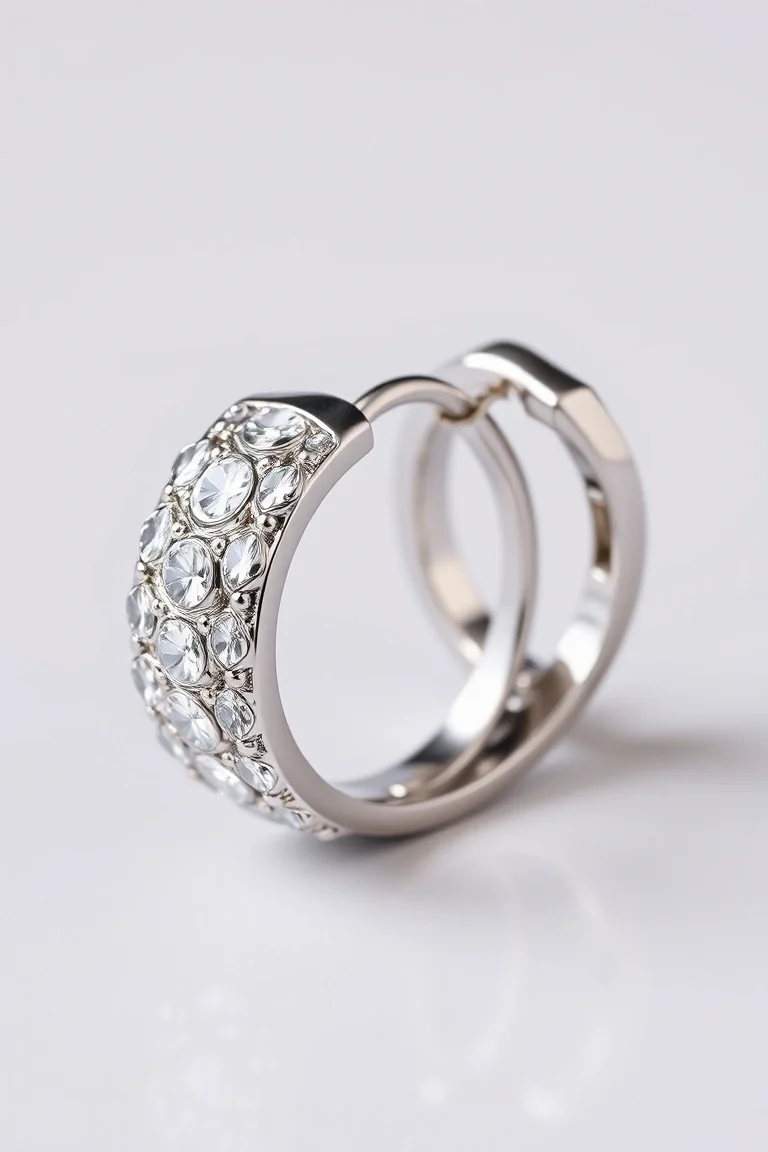 Sterling Silver Hinged Earring Huggies