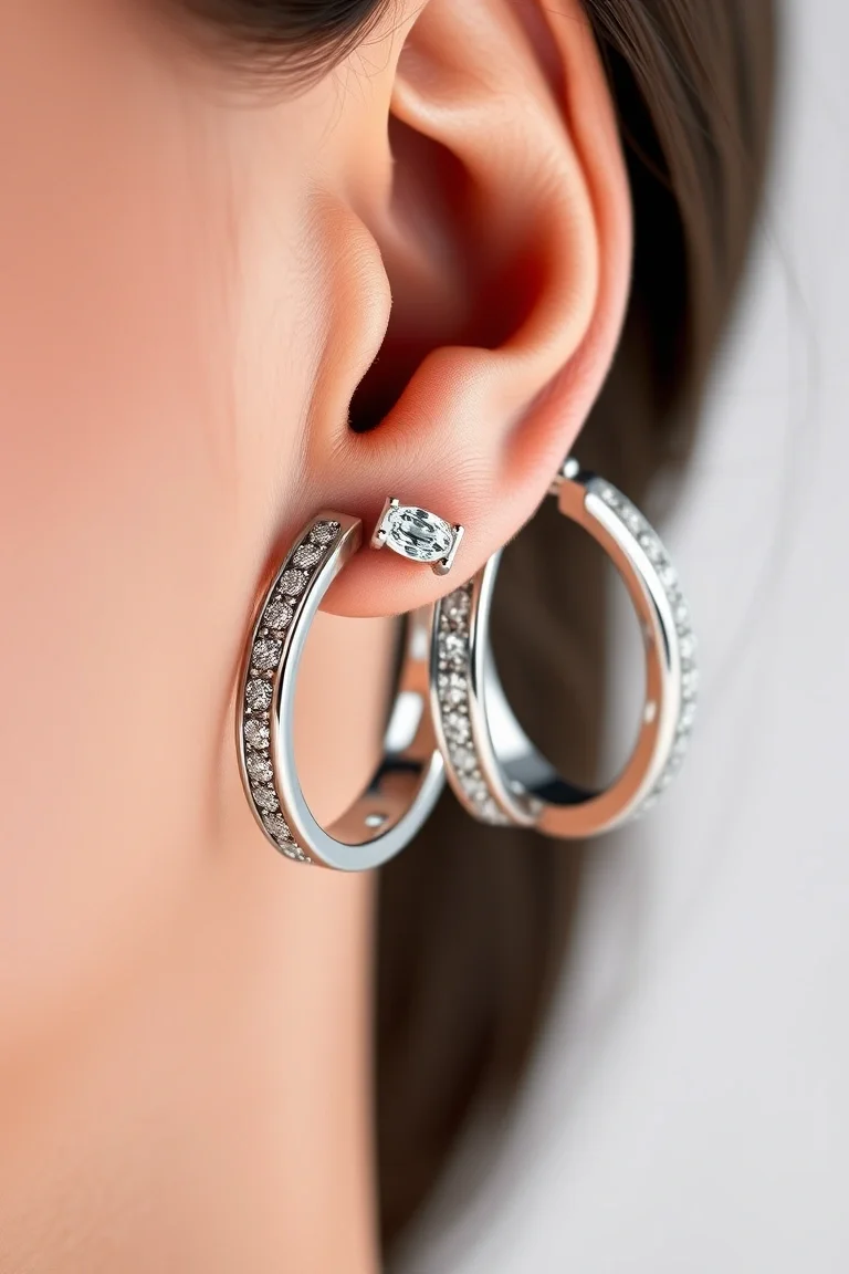 Sterling Silver Hinged Earring Huggies