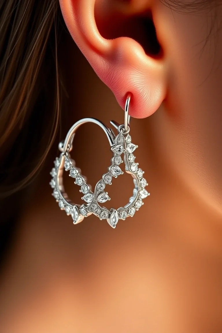 Sterling Silver Hinged Earrings