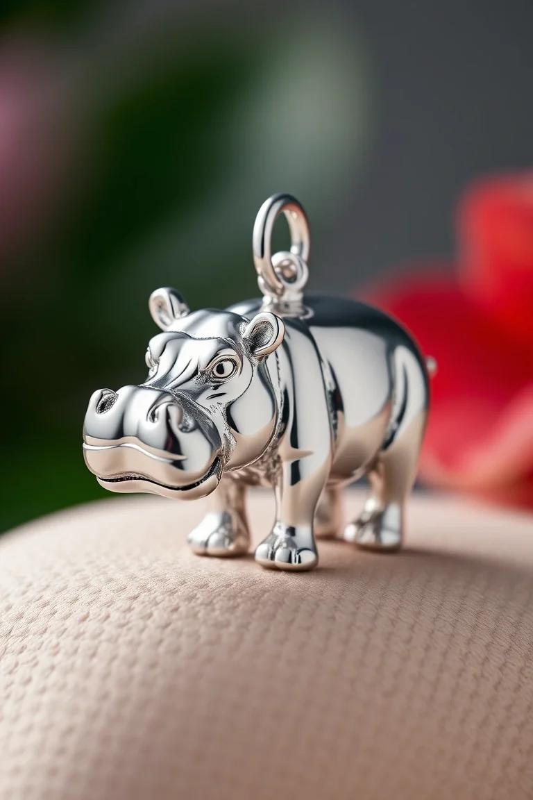 Sterling Silver Hippopotamus