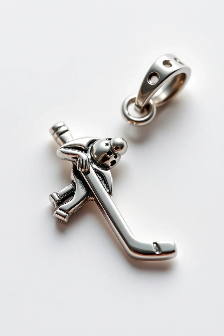 Sterling Silver Hockey Polished