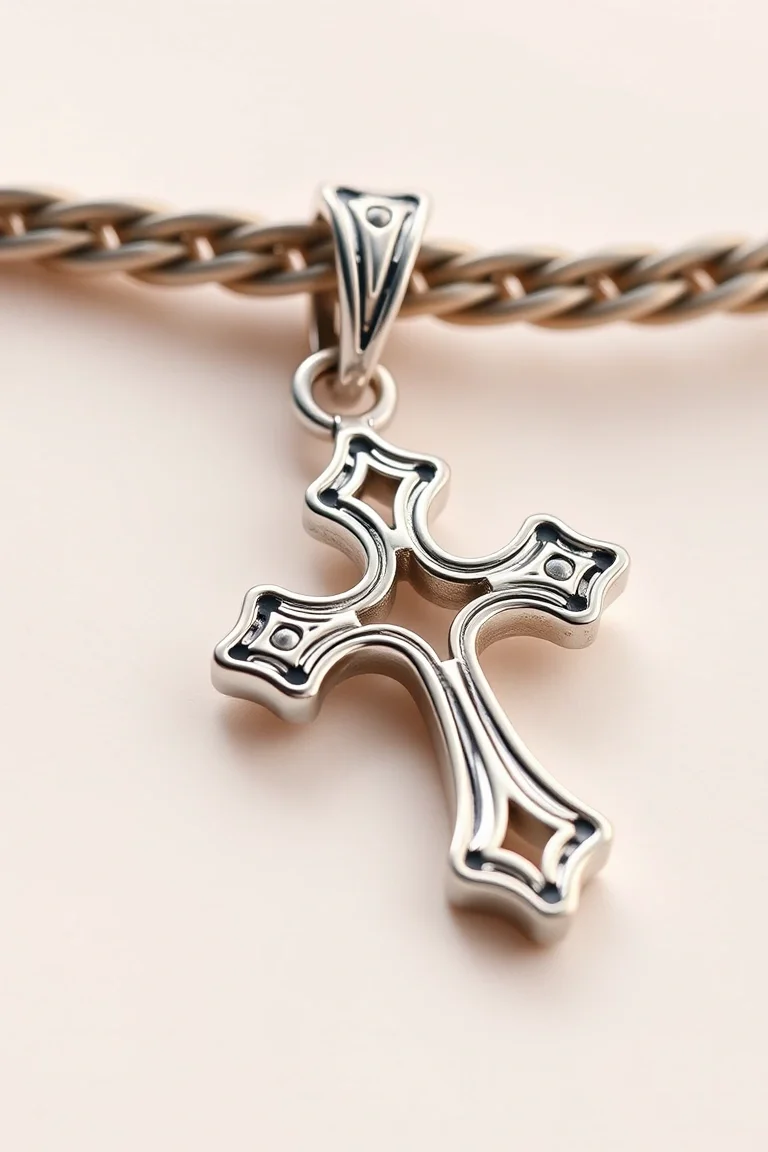 Sterling Silver Hollow Cross