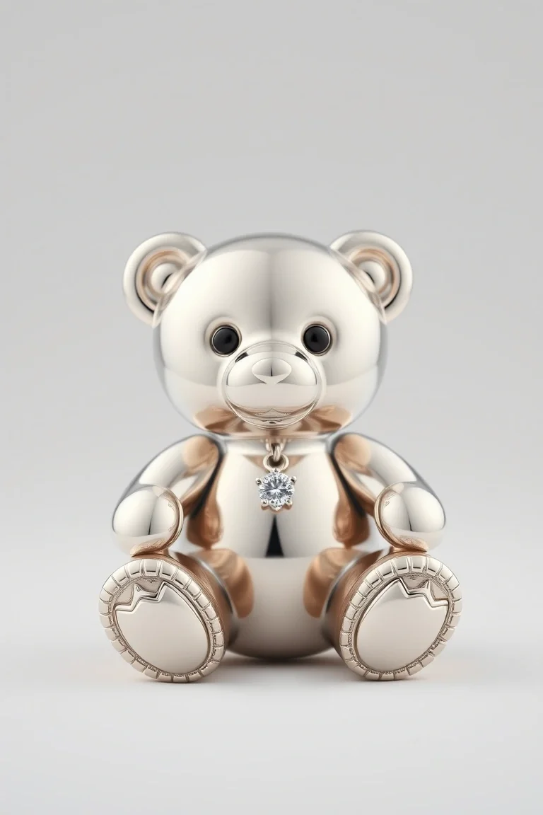 Sterling Silver Huggable Bear 16 In.