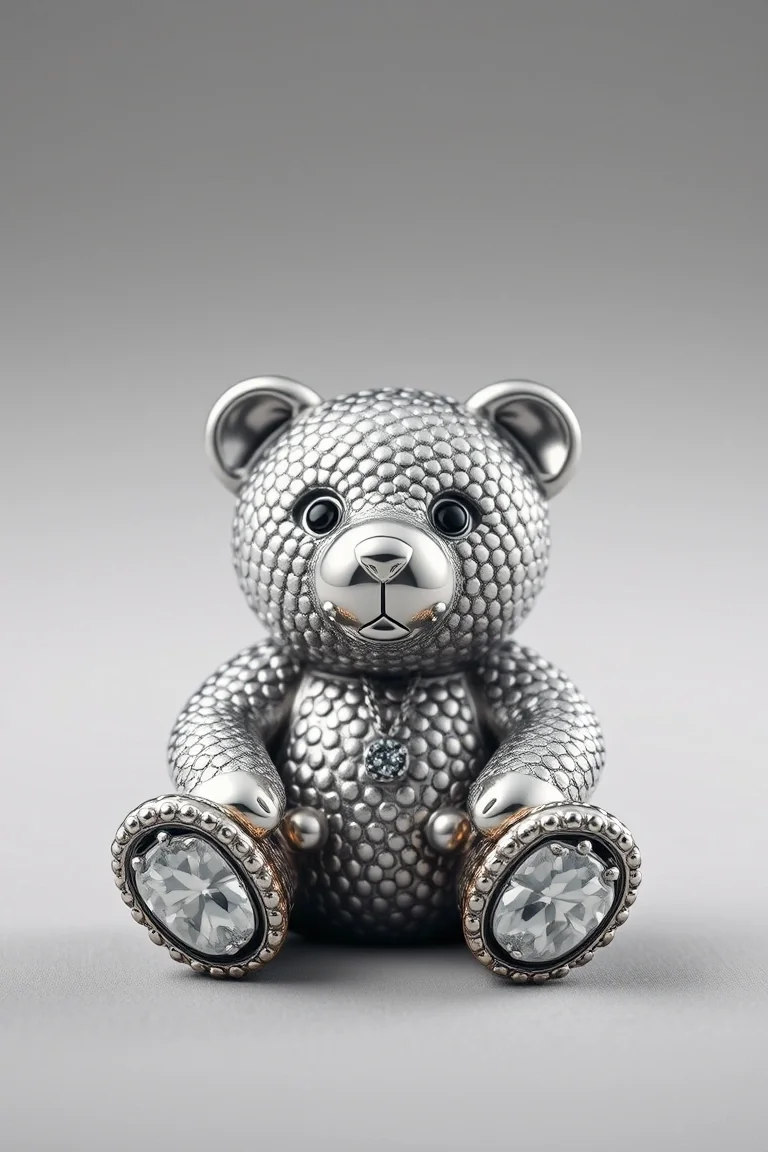 Sterling Silver Huggable Bear 18 In.